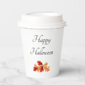 Halloween Elegante Herbstlaube Pappbecher (Vorderseite)