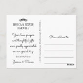 Halloween Elegante Lace LIEBE Foto Danke Karte (Rückseite)