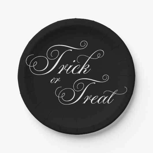 Halloween Eleganter Trick oder Treat Chic Party Te Pappteller (Vorderseite)