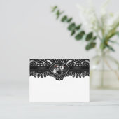 Halloween Elegantes Schwarz-weißes Skelett BLANK P Platzkarte (Stehend Vorderseite)