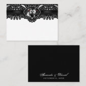 Halloween Elegantes Schwarz-weißes Skelett BLANK P Platzkarte (Vorne/Hinten)