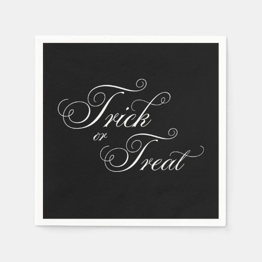 Halloween Elegantes TRICK ODER TREAT Party Napkins Serviette (Vorderseite)