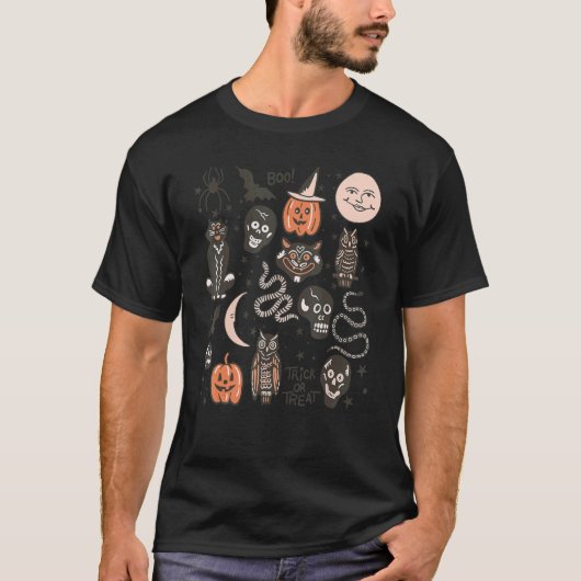 Halloween Element Halloween Vibes Boo Halloween T-Shirt (Vorderseite)