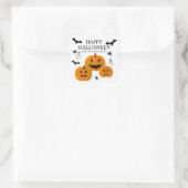 Halloween Element Happy Halloween Quadratischer Aufkleber (Tasche)