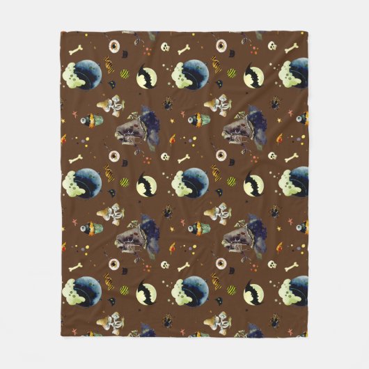 Halloween-Elemente Fleecedecke (Vorderseite)