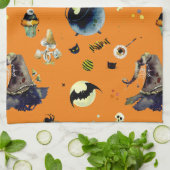 Halloween-Elemente in Orange Geschirrtuch (Gefaltet)