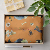 Halloween-Elemente in Orange Seidenpapier (Geschenk)