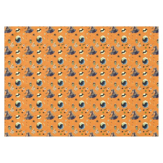 Halloween-Elemente in Orange Tischdecke (Vorderseite (Horizontal))