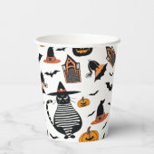 Halloween-Elemente Pappbecher (Rückseite)