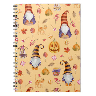 Halloween-Elemente: Vintages Aquarellfarben - naht Notizblock
