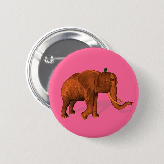 Halloween Elephant Button (Vorne & Hinten)