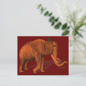 Halloween Elephant Postkarte (Stehend Vorderseite)