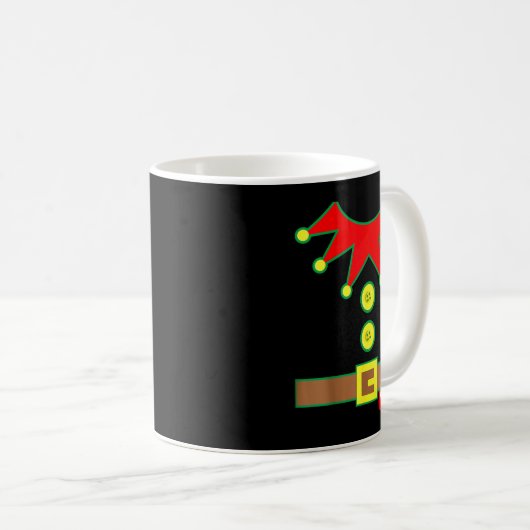 Halloween Elf Costume For Kids Men & Women Kaffeetasse (VorderseiteRechts)