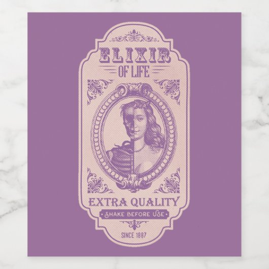 Halloween-Elixier des Lebens Weinetikett (Einzelnes Label)