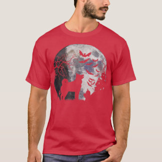 Halloween Elkhound, Graves, Wasserfarbenmoon & Hau T-Shirt