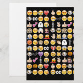 Halloween Emoji Briefpapier (Vorne/Hinten)