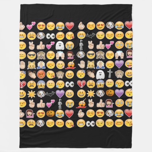 Halloween Emoji-Decke Fleecedecke (Vorderseite)