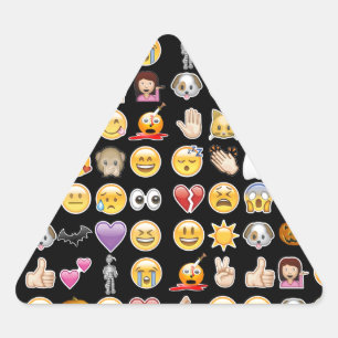 Halloween Emoji Dreieckiger Aufkleber