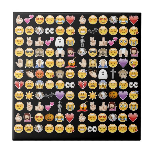 Halloween Emoji Fliese (Vorderseite)