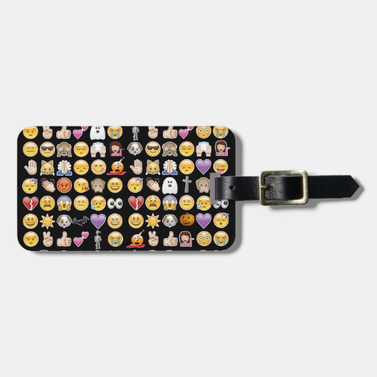 Halloween Emoji Gepäckanhänger (Vorderseite horizontal)