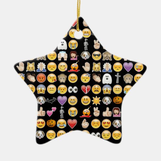 Halloween Emoji Keramikornament (Vorne)