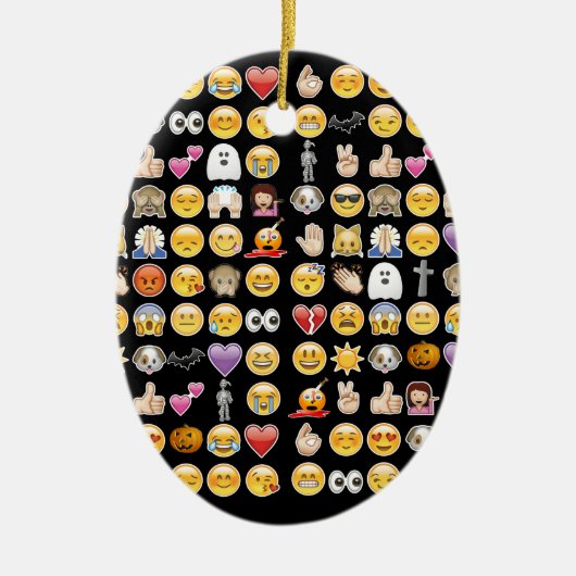 Halloween Emoji Keramikornament (Vorne)