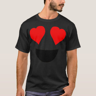 Halloween Emoji Kostüm Niedliches Herz Augen Gesic T-Shirt
