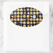 Halloween Emoji Ovaler Aufkleber (Tasche)
