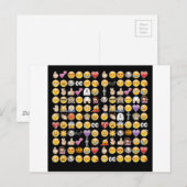 Halloween Emoji Postkarte (Vorne/Hinten)