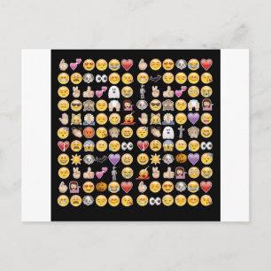 Halloween-Emoji Postkarte