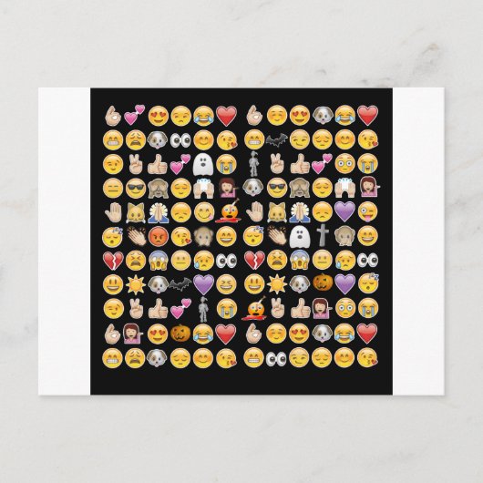 Halloween Emoji Postkarte (Vorderseite)