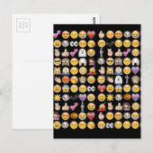 Halloween Emoji Postkarte (Vorne/Hinten)