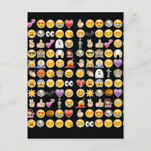 Halloween Emoji Postkarte