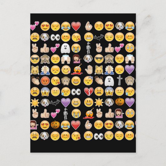 Halloween Emoji Postkarte (Vorderseite)