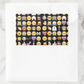 Halloween Emoji Rechteckiger Aufkleber (Tasche)
