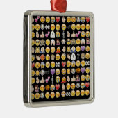 Halloween Emoji Silbernes Ornament (Rechts)