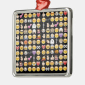 Halloween Emoji Silbernes Ornament (Links)