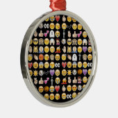 Halloween Emoji Silbernes Ornament (Rechts)