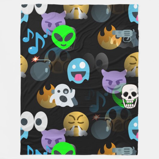 Halloween Emojis Decke (Vorderseite)