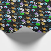 Halloween Emojis Geschenkpapier (Ecke)