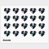 Halloween Emojis Herz-Aufkleber (Blatt)