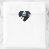 Halloween Emojis Herz-Aufkleber (Tasche)