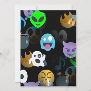 Halloween Emojis Karte