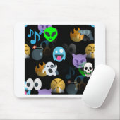 Halloween Emojis Mousepad (Mit Mouse)