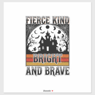 Halloween-Empowerment-Shirt Brave Vintage Hexen-D Aufkleber