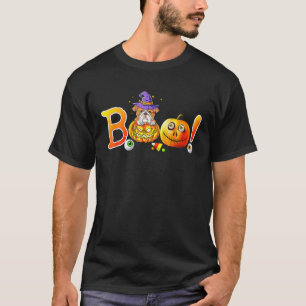 Halloween English Bulldog Dog Boo Ghost Funny Dog T-Shirt