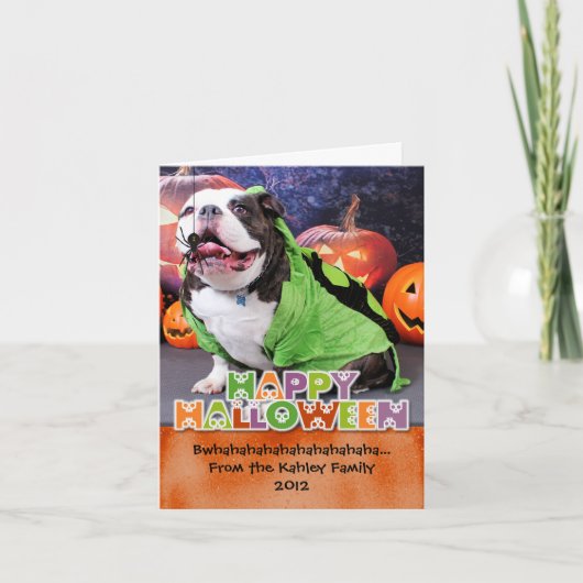 Halloween - English Bulldog - Spike Karte (Vorderseite)