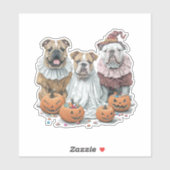 Halloween English Bulldogs Pumpkin Aufkleber (Blatt)