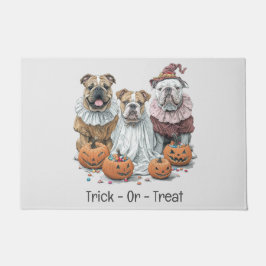 Halloween English Bulldogs Pumpkin Fußmatte