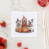 Halloween English Bulldogs Pumpkin Serviette (Beispiel)